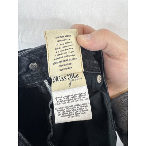 Miss Me Black Skinny Jeans Women’s 29X32 Embellished Flap Pockets Distressed - Picture 9 of 9